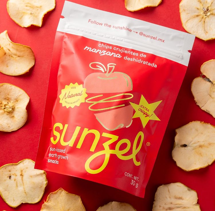 Chips de fruta deshidratada